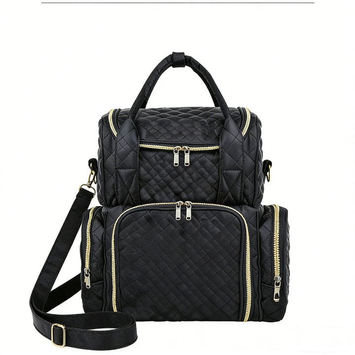 Stylish Quilted Multi-Compartment Backpack Bowlift