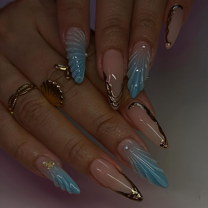 Artistic Sculpted Press-On Nail Set Bowlift