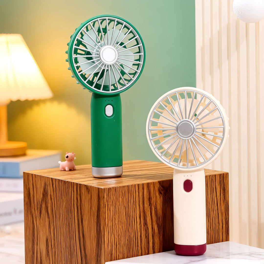 Ladies Portable Hand Fan with USB Connection and Ergonomic Design Bowlift