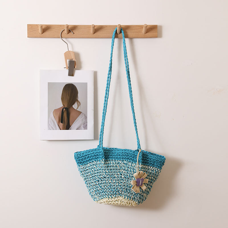 Fashionable and Handcrafted Handbag with Floral Accent Bowlift