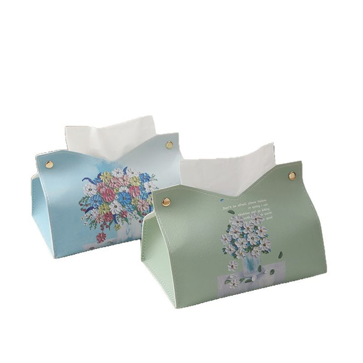 Decorative Floral Design Tissue Box Cover Bowlift