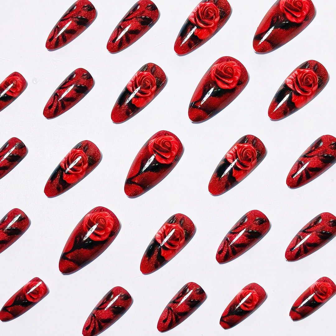 Elegant Floral Design Nail Art Bowlift