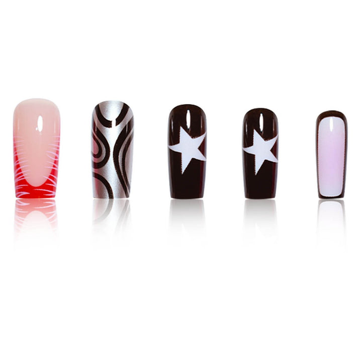 Artistic Geometric Nail Art Extensions Bowlift