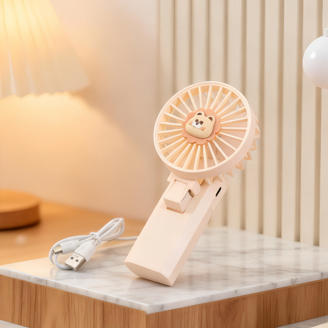 Women's portable handheld fan with charming animal design Bowlift