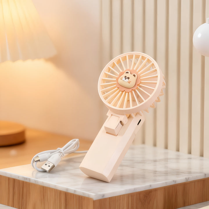 Women's portable handheld fan with charming animal design Bowlift