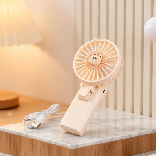 Women's portable handheld fan with charming animal design Bowlift