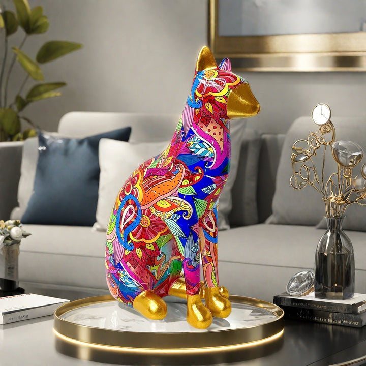 Decorative cat statue in modern art style Bowlift