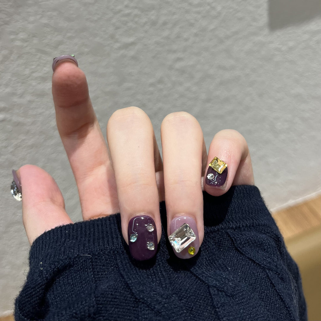 Reusable Gemstone Press-On Nail Art Bowlift