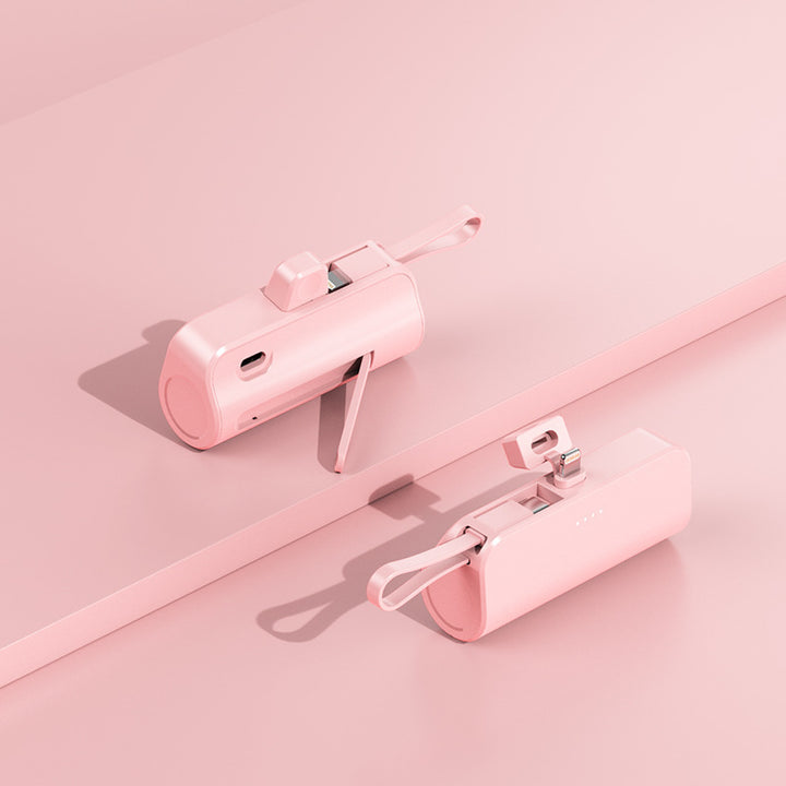 Portable power bank with integrated multifunctional charging cable system Bowlift