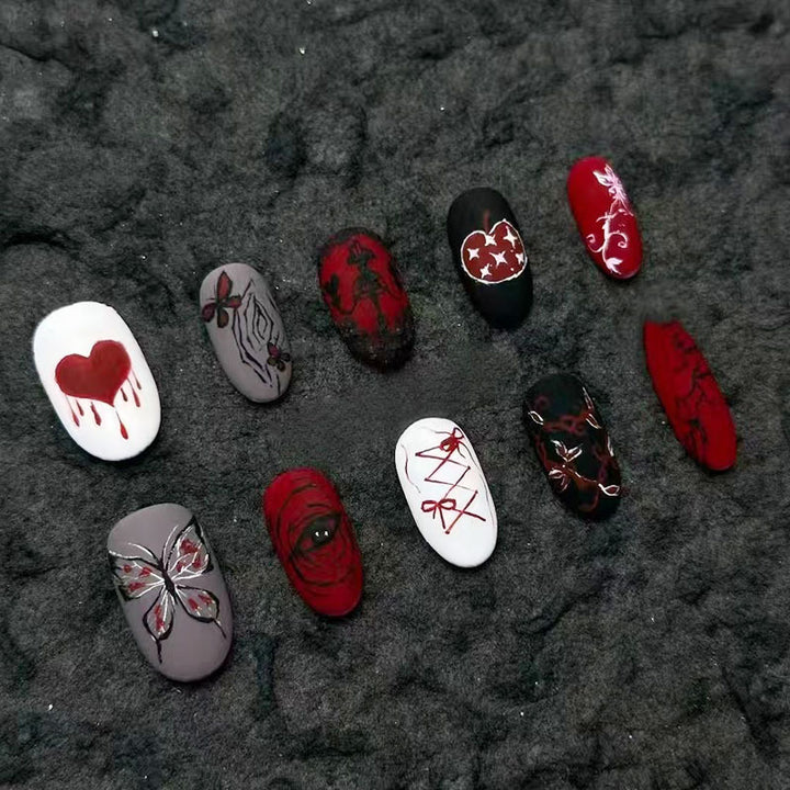 Whimsical Bunny-Themed Press-On Nail Art Set Bowlift