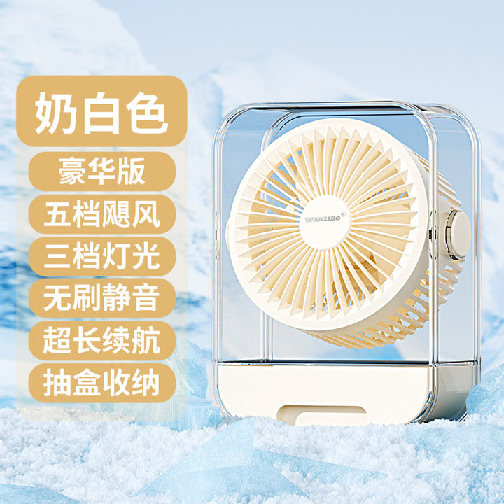 Ladies table fan with quiet operating function Bowlift