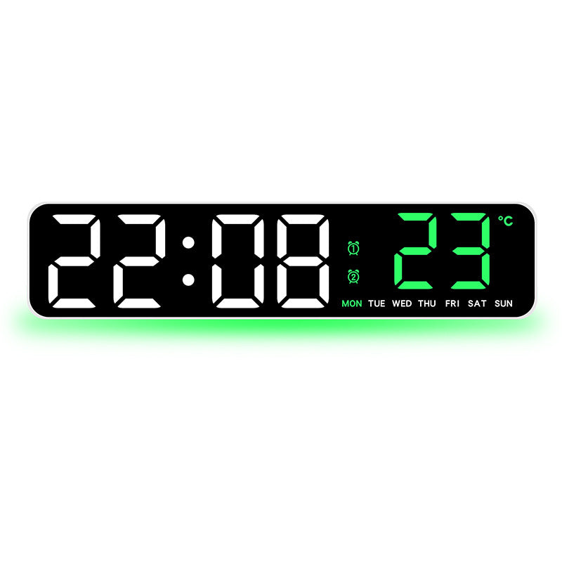 Digital LED alarm clock with temperature and day of the week digits Bowlift