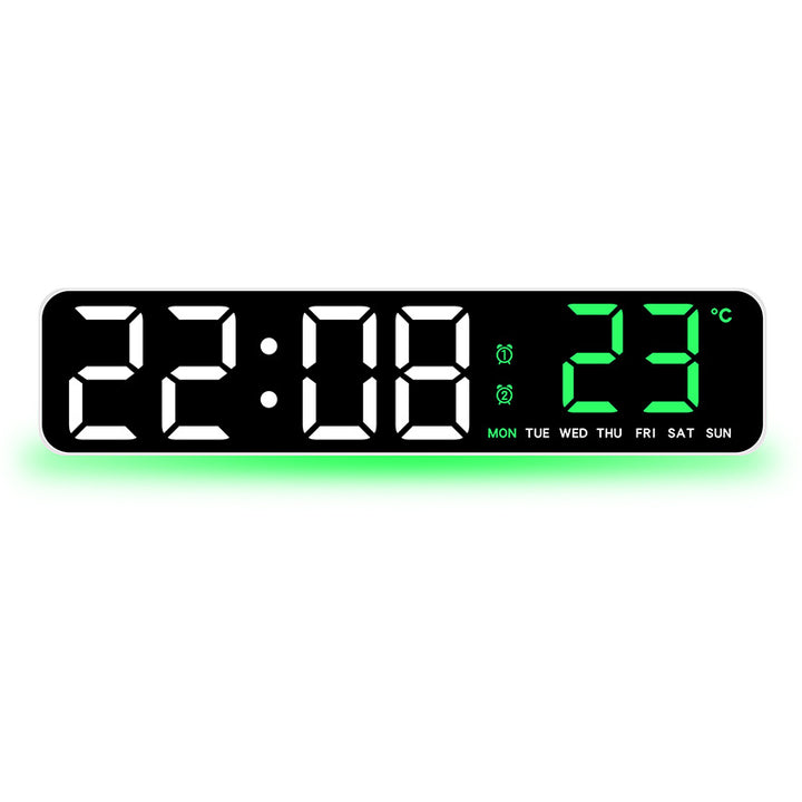 Digital LED alarm clock with temperature and day of the week digits Bowlift