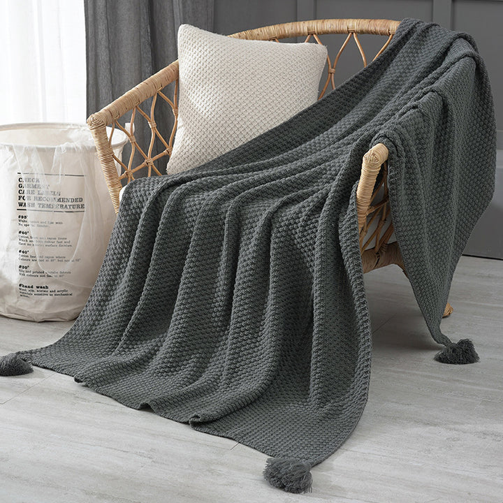Ladies Elegant Waffle Structure Blanket Bowlift