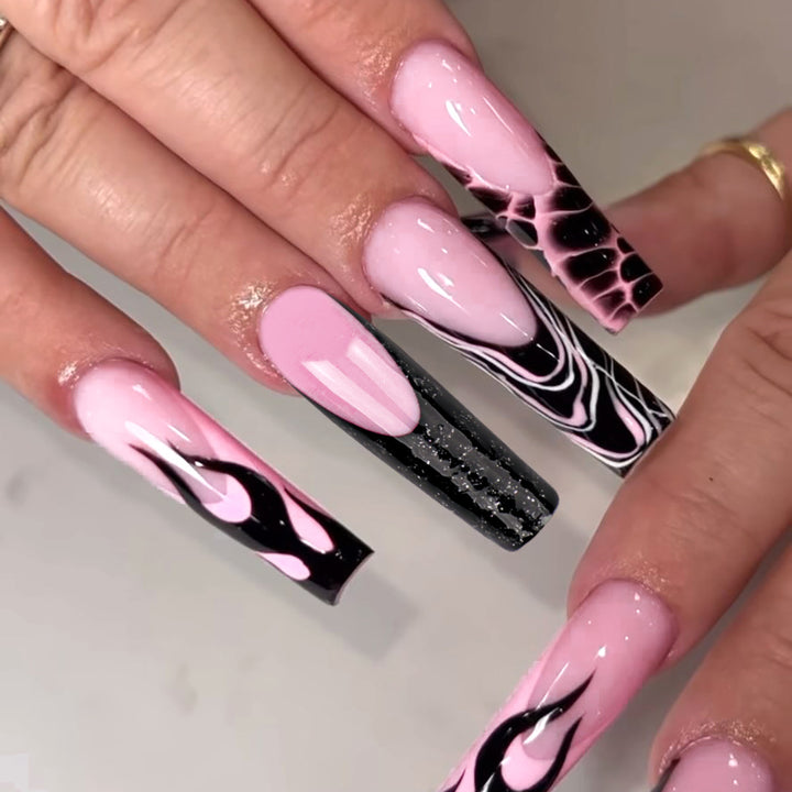 Artistic stiletto nails in modern design Bowlift
