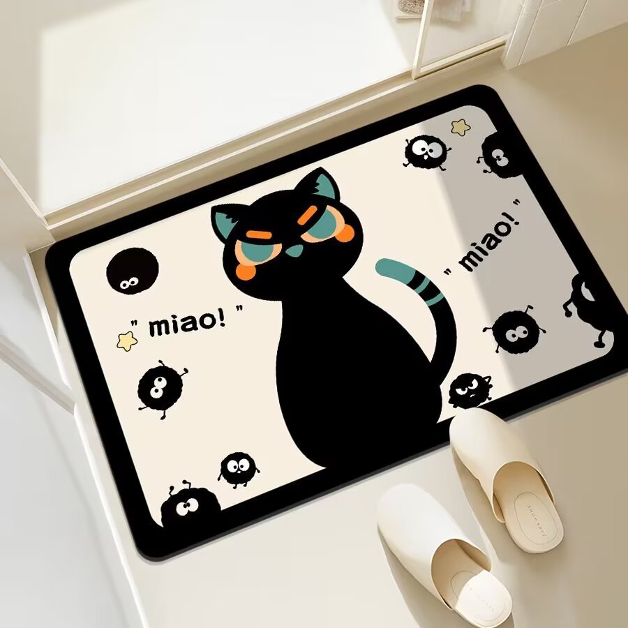 Fun Cat-Themed Bathroom Mat Bowlift