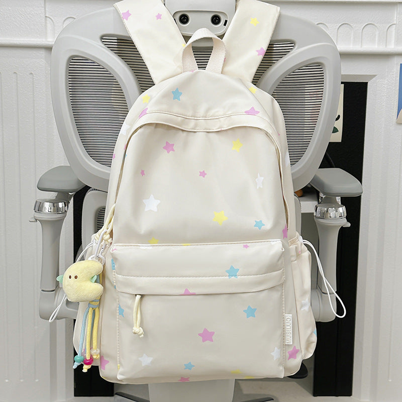 Fun Star Patterned Backpack Bowlift