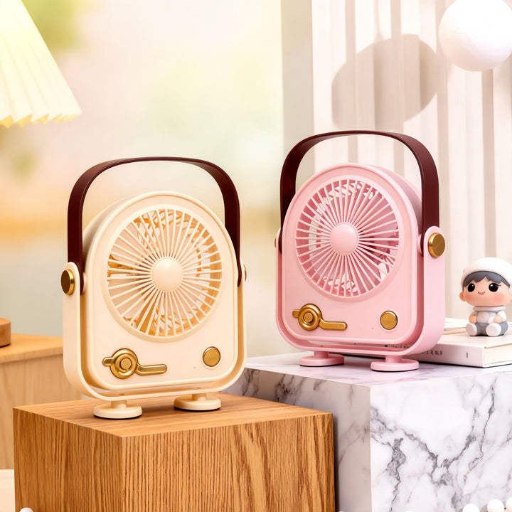 Ladies Portable Retro Fan Bowlift