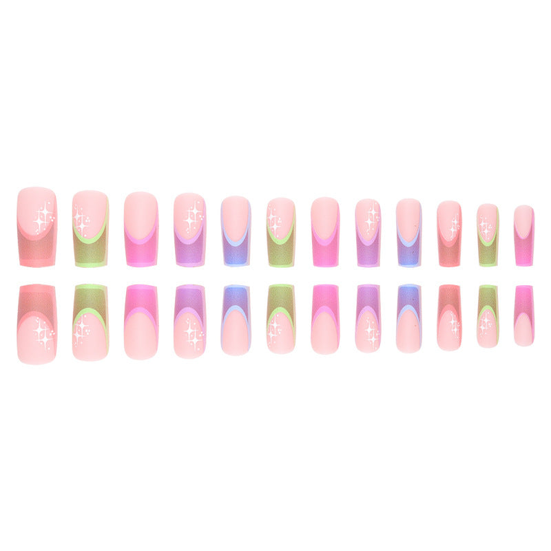 Artistic French Style Nail Tips Bowlift