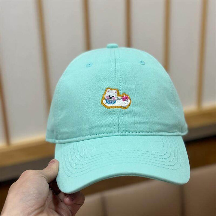 Women's Embroidered Fun Character Baseball Cap Bowlift