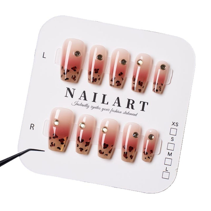 Artistic Ombre Press-On Nail Set with Glitter Accents Bowlift