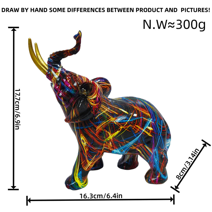 Creative elephant figurine with colorful design Bowlift