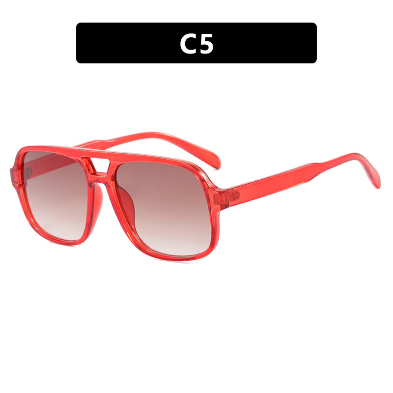Women's modern square sunglasses with stylish transparent frame Bowlift