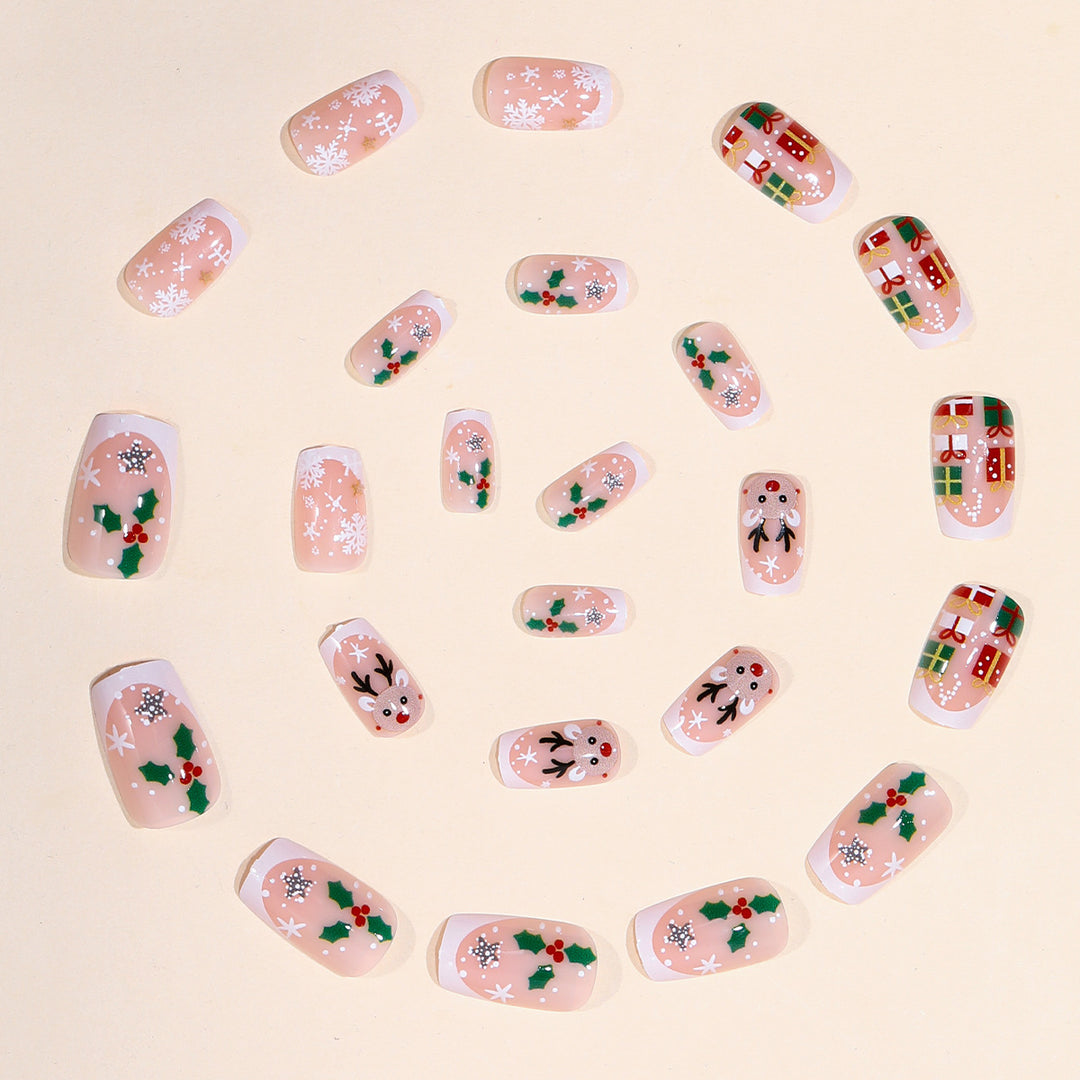 Festive Themed 3D Holiday Nail Art Set Bowlift