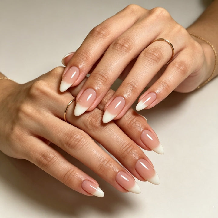 Artistic Press-On Nail Set with Celestial Design Bowlift