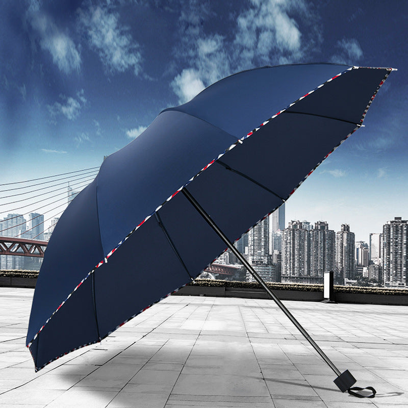 Women Handy Folding Umbrella with Wind Protection System Bowlift