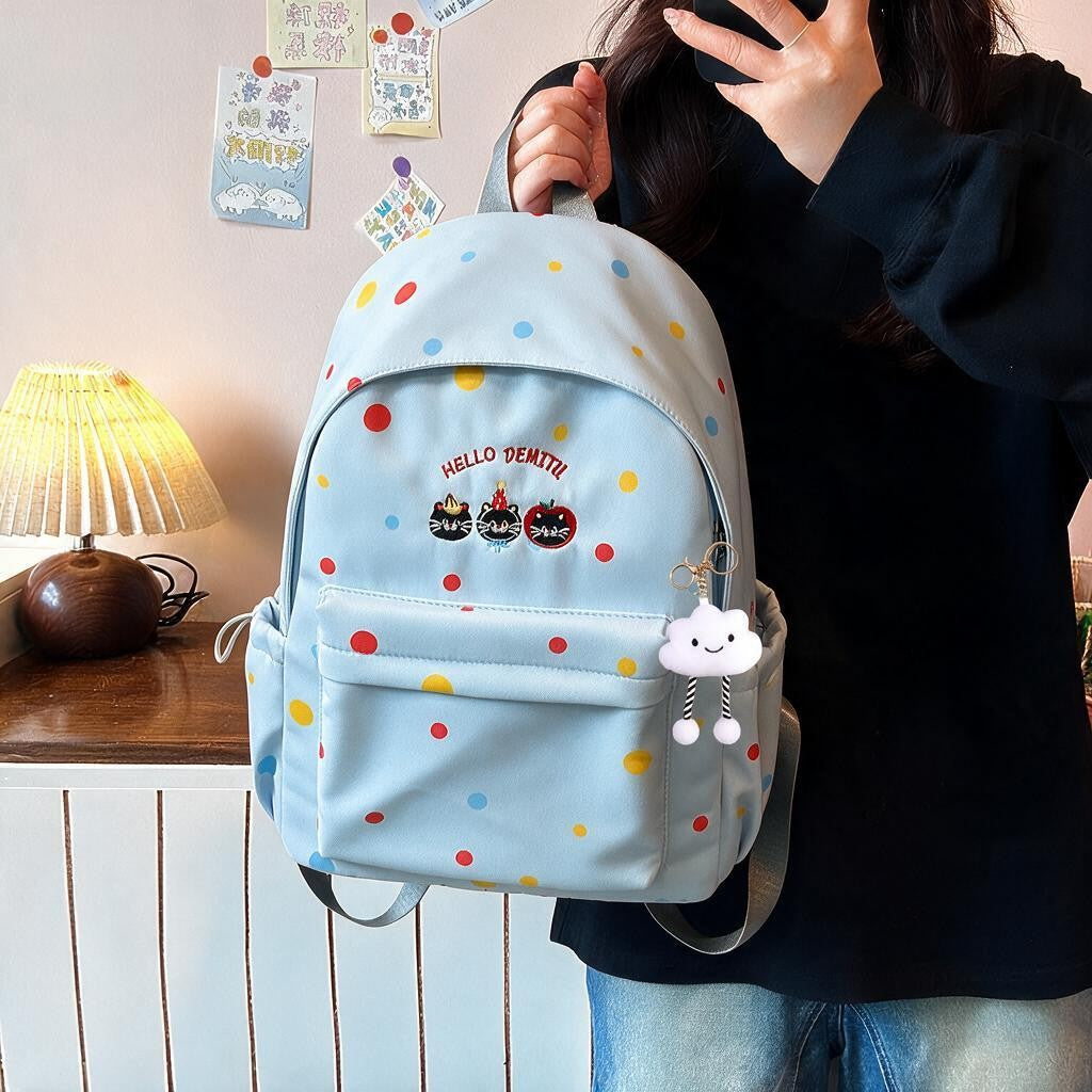 Fun-Themed Polka Dot Backpack Bowlift