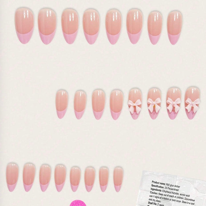 Nail art set with playful ribbons and shiny decorations Bowlift