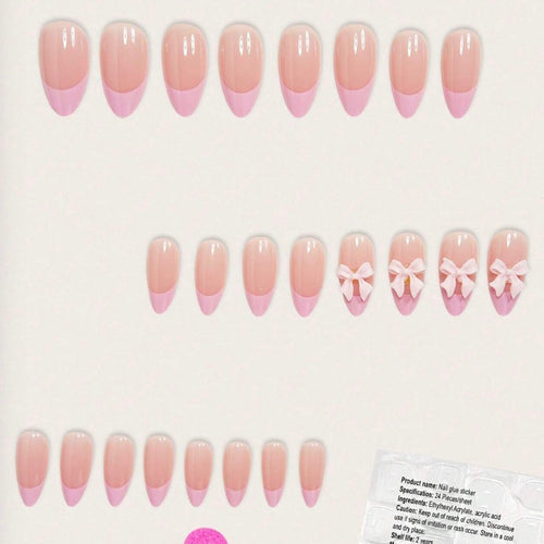 Nail art set with playful ribbons and shiny decorations Bowlift