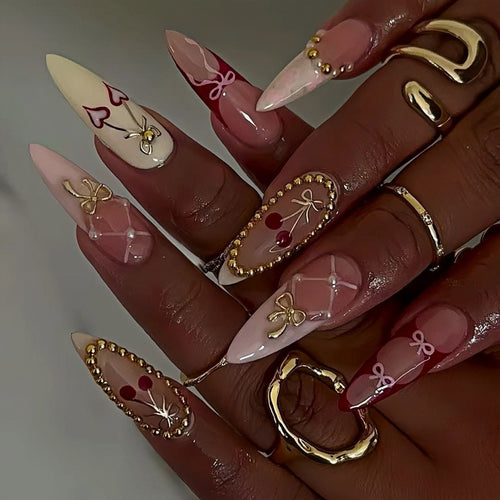 Luxury 3D Decorative Press-On Nails Bowlift