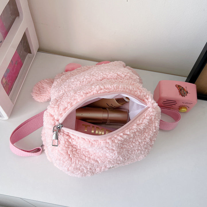 Plush backpack with animal character design Bowlift