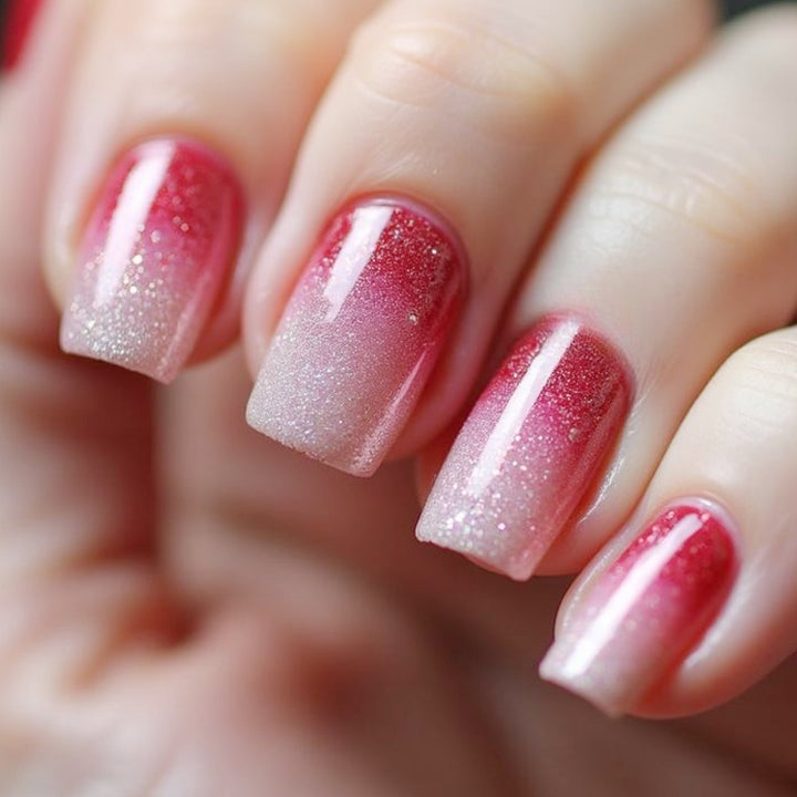 Ombre Glitter Nail Art Design Bowlift