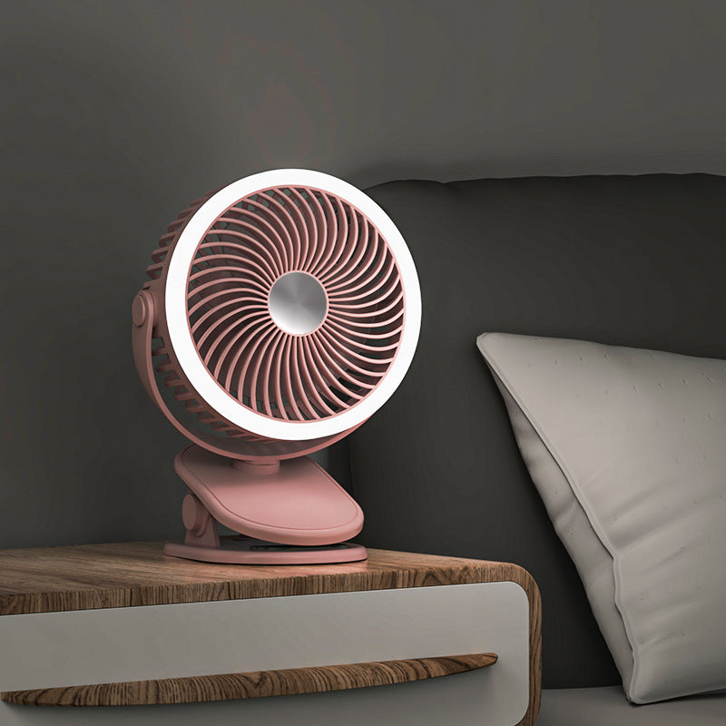 Ladies table fan with integrated LED lighting Bowlift