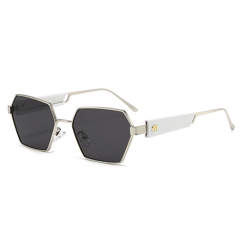Women's Hexagon Sunglasses with Luxurious Metal Accents Bowlift