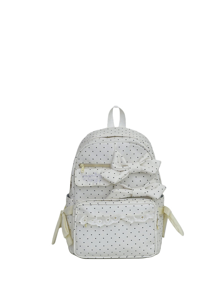 Backpack with Playful Bows and Practical Storage Solutions Bowlift