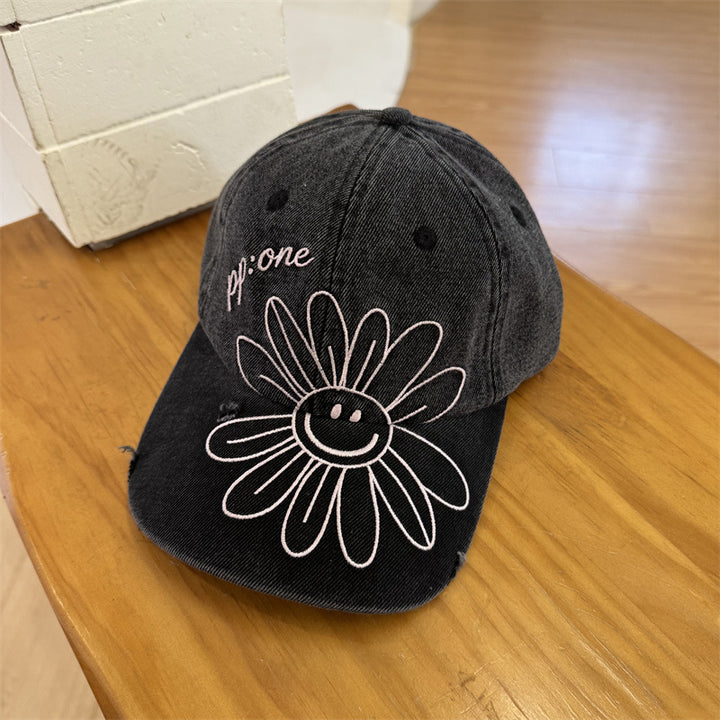 Unisex Graphic Denim Cap Bowlift