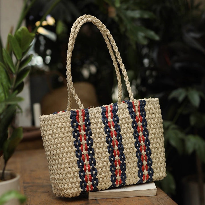 Handmade beach bag with colorful pattern Bowlift