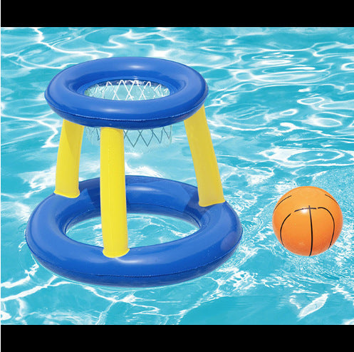Unisex Inflatable Water Play Set with Volleyball and Basketball Net Bowlift
