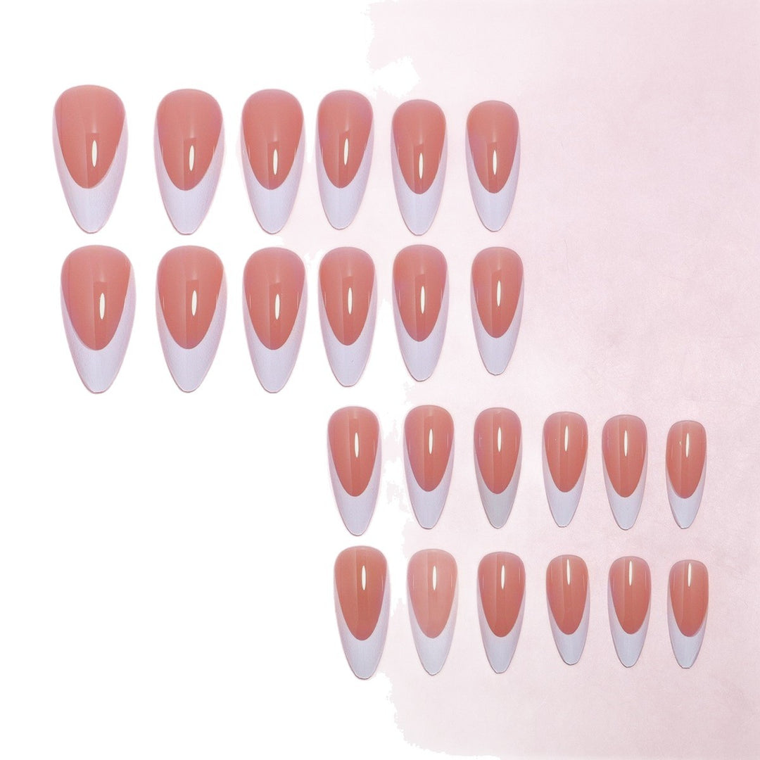 Elegant Stiletto Press-On Nails with Elegant French Tip Design Bowlift
