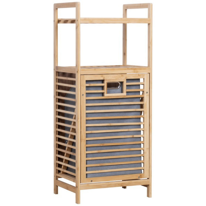 Laundry basket with bamboo frame and fabric insert Bowlift