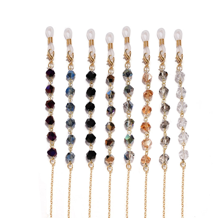 Elegant Crystal Beaded Glasses Chain Bowlift