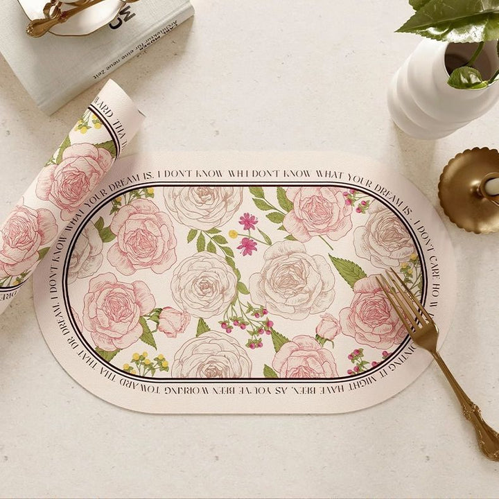 Table Setting Floral Placemats Bowlift