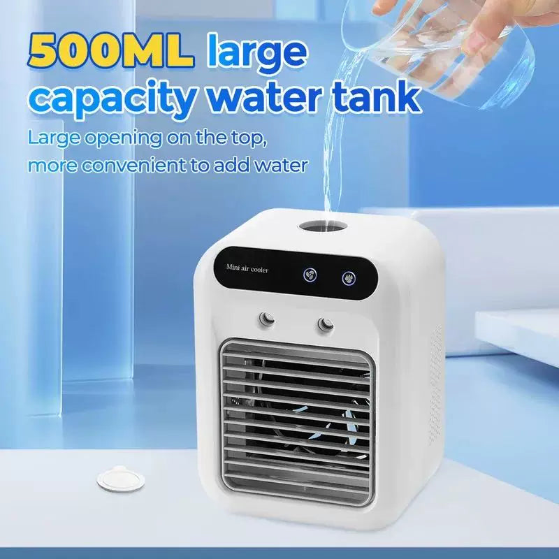 Unisex One Size USB-powered Desktop Vaporizer Cold Air Cooler and Humidifier with refillable top fill tank adjustable directional louvers quiet operation Bowlift
