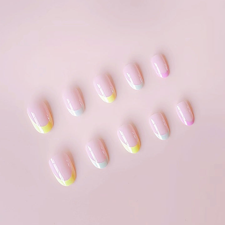 Acrylic nail set with gentle gradient and elegant tips Bowlift