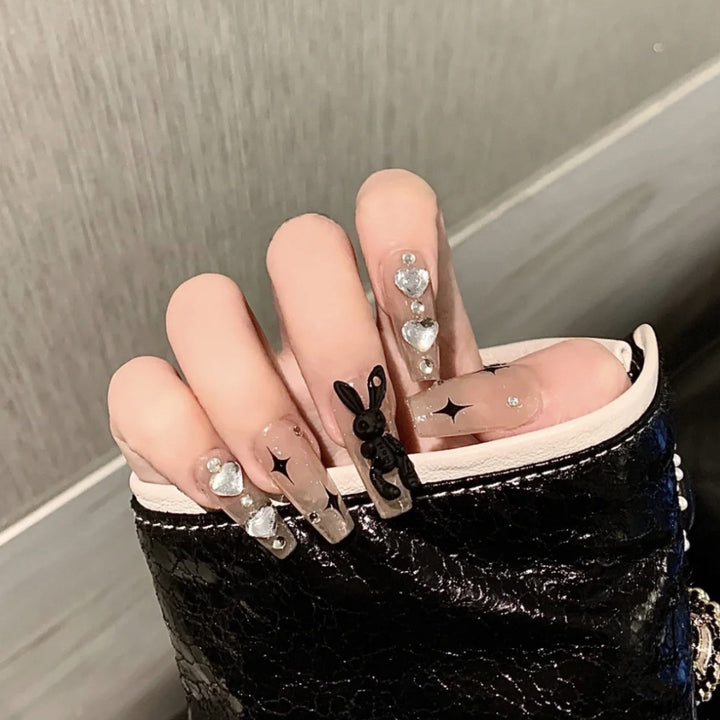 Decorative Floral Press-On Nail Art Set Bowlift
