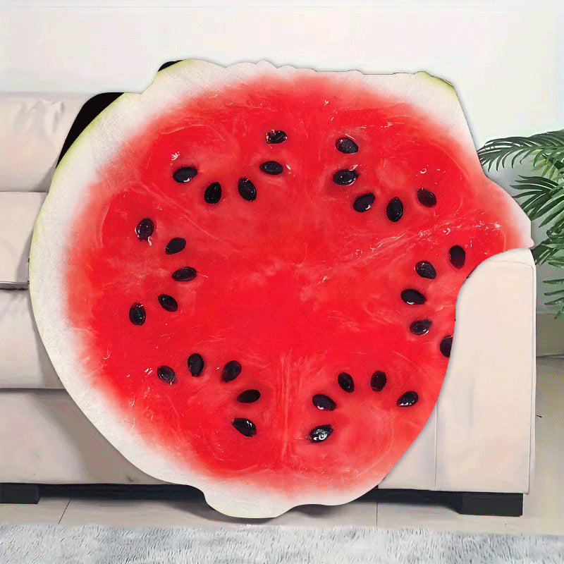 Fun Watermelon Slice Plush Throw Blanket